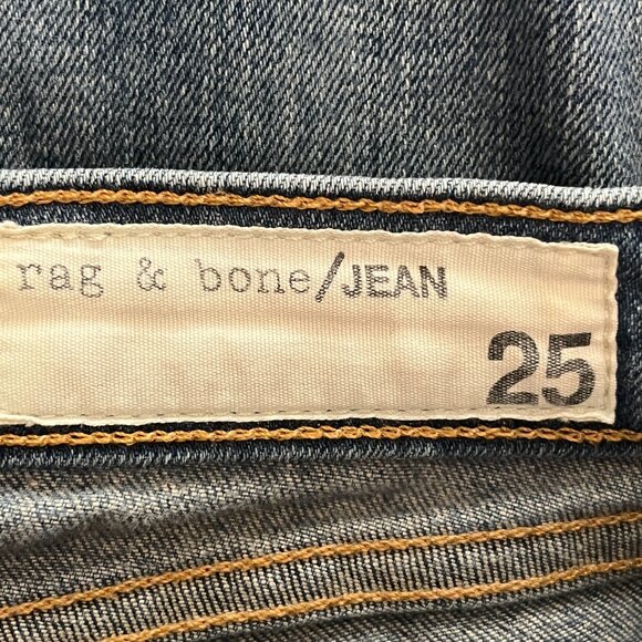 Rag & Bone Monument Low Rise Skinny Jeans Size 25 Y2K Stretch Denim W1502K520 - Picture 8 of 10